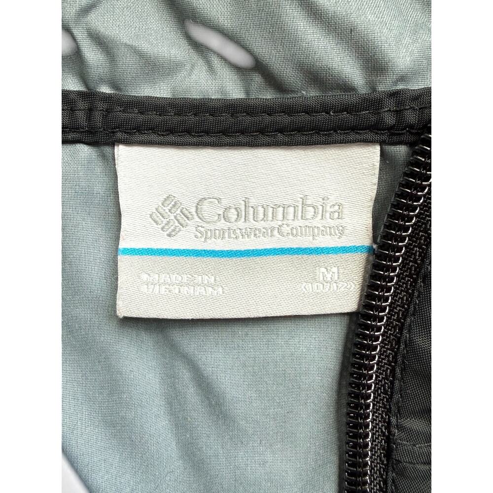Columbia Youth Gray Black Hooded Windbreaker Rain Jacket Full Zip Size M 10 12 - Picture 2 of 5